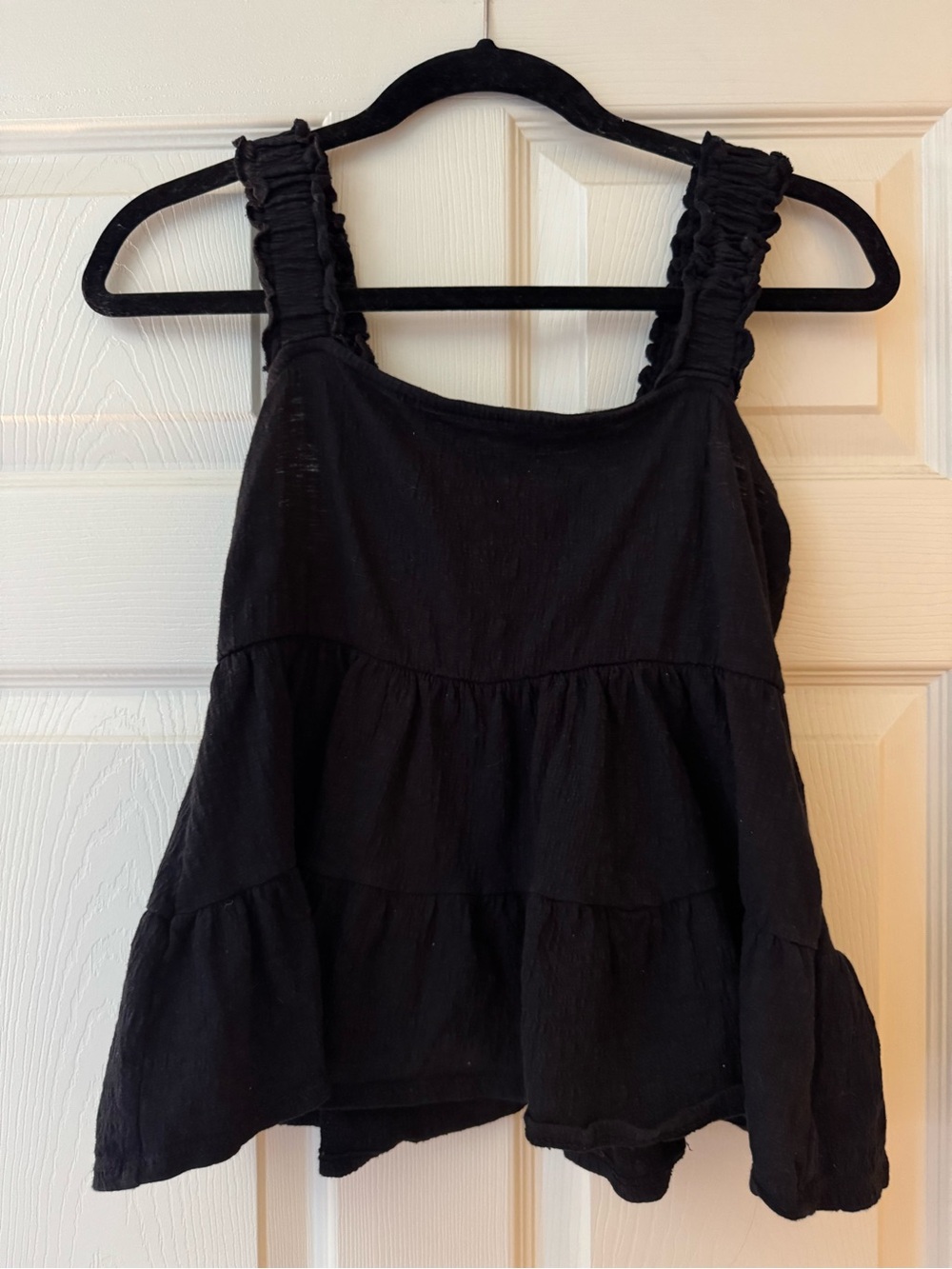 Altar'd State Black Tiered Ruffle Tank